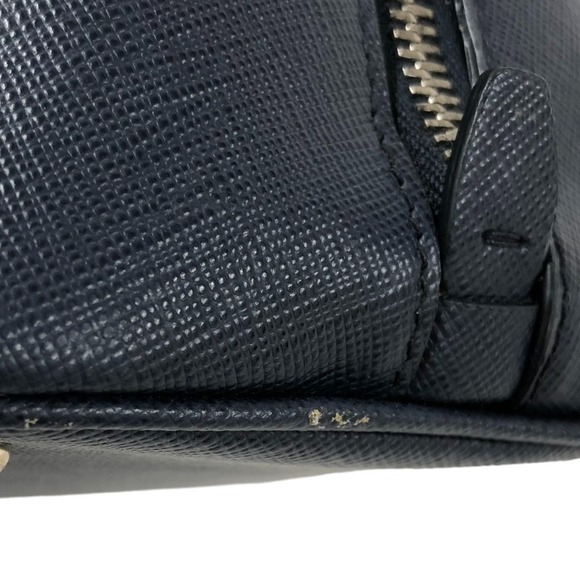 Prada 2way Handbag Leather Navy - Picture 8 of 10